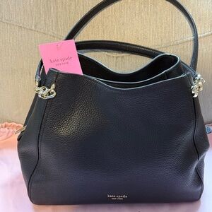 Kate Spade Black Pebbled Leather Shoulder Bag